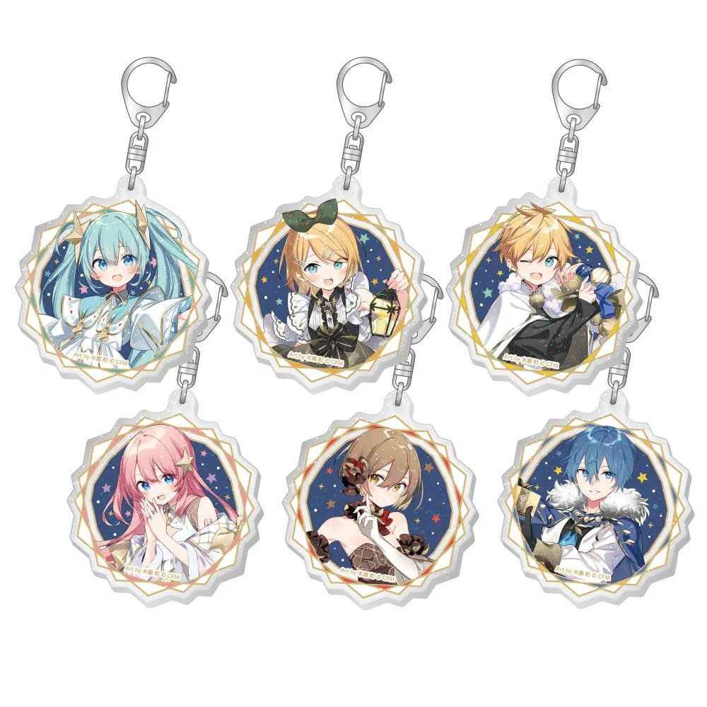 Hatsune Miku Xmas SHOP 2023 Trading Acrylic Keychain With Glitter - 1 Unidade
